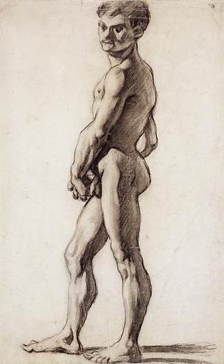 男性裸体 A male nude (1863)，保罗·塞尚