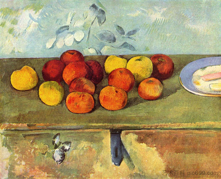 苹果和饼干 Apples and Biscuits (1895),保罗·塞尚