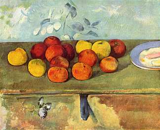苹果和饼干 Apples and Biscuits (1895)，保罗·塞尚