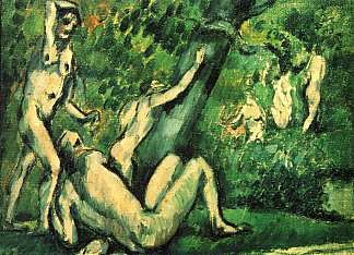 泳 客 Bathers (1877)，保罗·塞尚