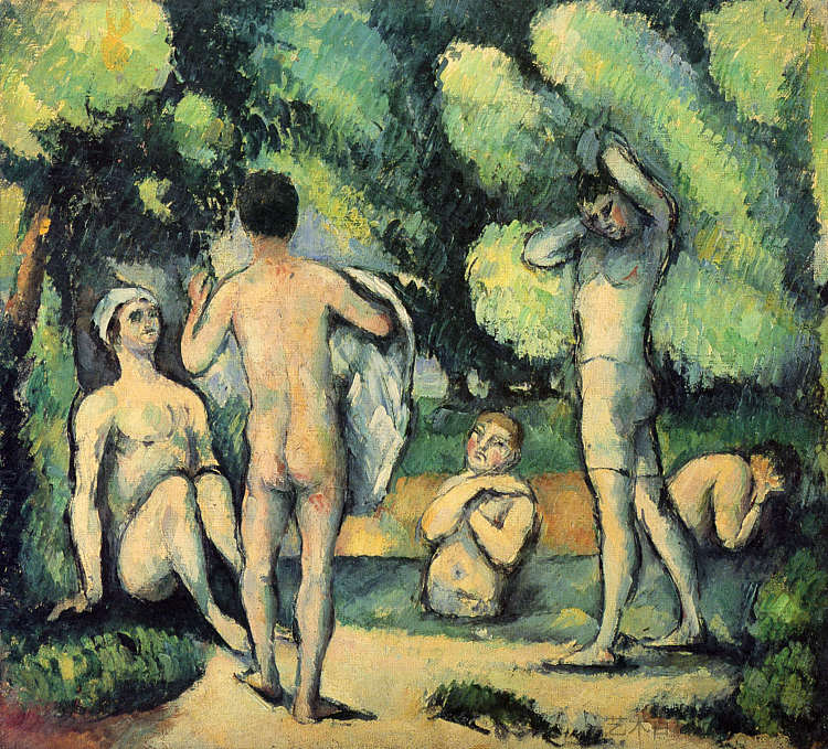 泳 客 Bathers (1880)，保罗·塞尚