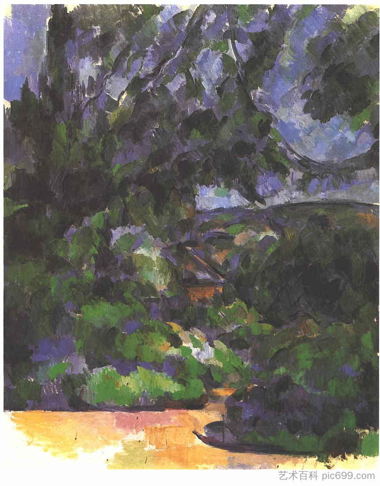 蓝色风景 Blue Landscape (c.1903),保罗·塞尚
