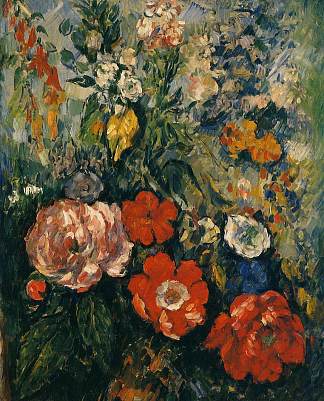 花束 Bouquet of Flowers (c.1880)，保罗·塞尚