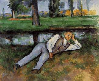 男孩休息 Boy Resting (1890)，保罗·塞尚