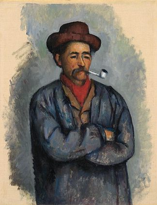 拿着烟斗的男人（为纸牌玩家学习） Man with a Pipe (Study for The Card Players) (1890 – 1892)，保罗·塞尚