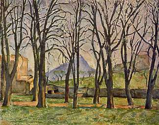 贾斯德布凡的栗子树 Chestnut Trees at the Jas de Bouffan (1887)，保罗·塞尚
