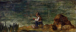 Fisherman on the Rocks Fisherman on the Rocks (c.1864)，保罗·塞尚