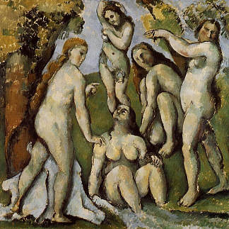 五个沐浴者 Five Bathers (1885 – 1887)，保罗·塞尚