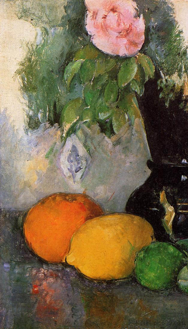 鲜花和水果 Flowers and Fruit (c.1880),保罗·塞尚