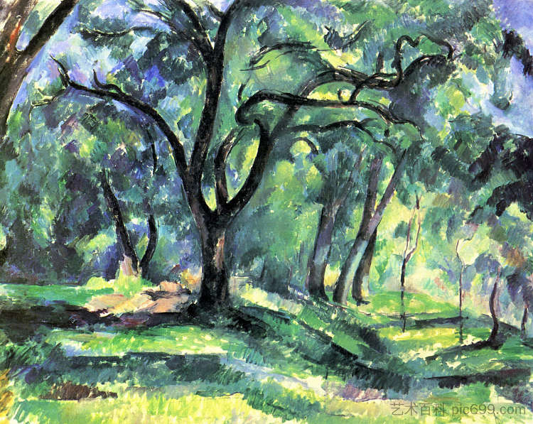 森林 Forest (c.1890),保罗·塞尚