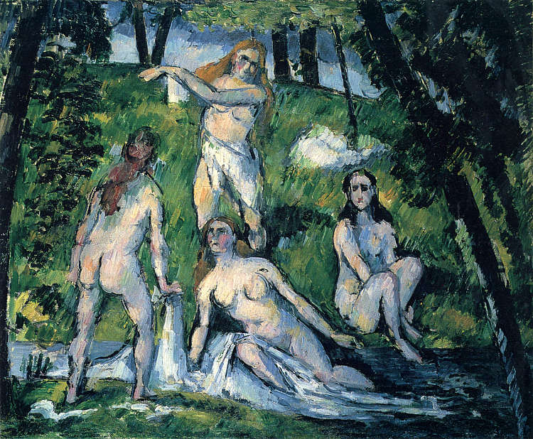 四个泳客 Four Bathers (1878)，保罗·塞尚