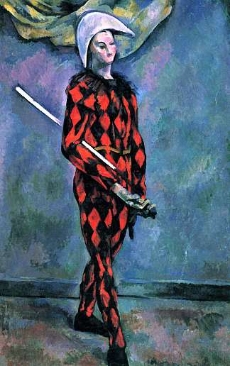 丑角 Harlequin (1890)，保罗·塞尚