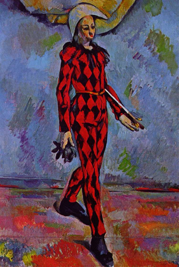 丑角 Harlequin (1890)，保罗·塞尚