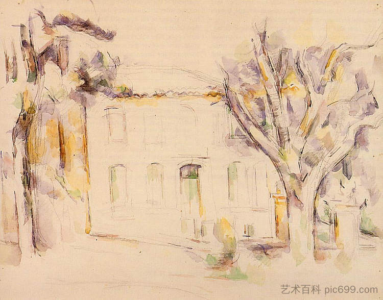 普罗旺斯的房子 House in Provence (c.1895),保罗·塞尚