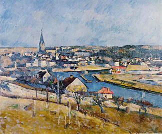 法兰西岛风景 Ile de France Landscape (1880)，保罗·塞尚