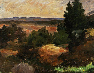 景观 Landscape (1867)，保罗·塞尚