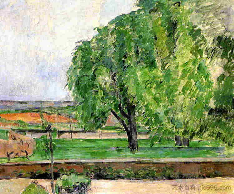 布芬的风景 Landscape at the Jas de Bouffin (1876),保罗·塞尚
