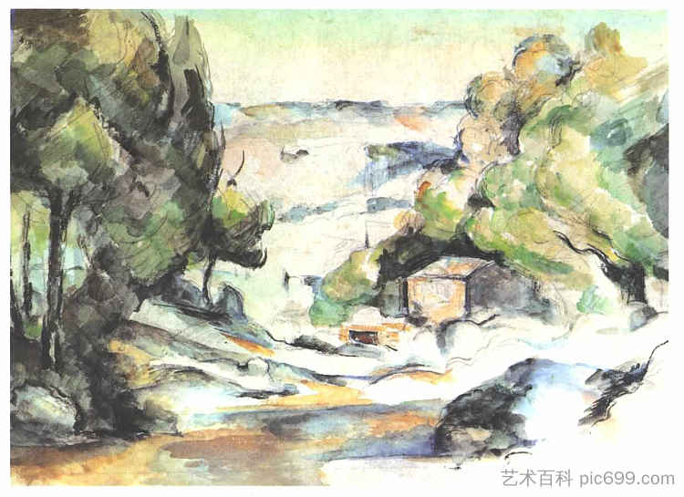 普罗旺斯的风景 Landscape in the Provence (1880)，保罗·塞尚