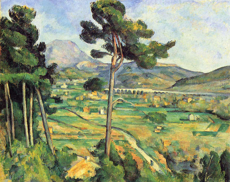 圣维克多山和弧河谷的高架桥 Mont Sainte-Victoire and the Viaduct of the Arc River Valley (1882 - 1885),保罗·塞尚