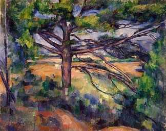 大松和红土 Large Pine and Red Earth (1895)，保罗·塞尚