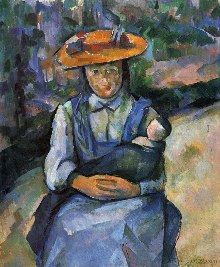 小女孩与洋娃娃 Little Girl with a Doll (1904),保罗·塞尚