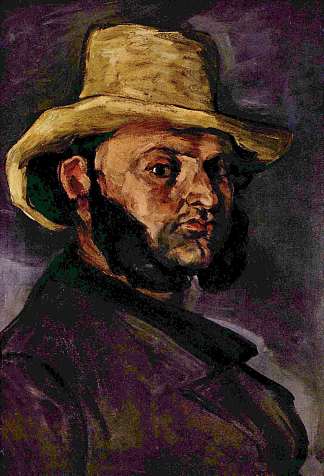 戴草帽的人 Man in a Straw Hat (1871)，保罗·塞尚