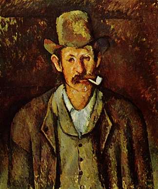 拿着烟斗的男人 Man with a Pipe (1892)，保罗·塞尚