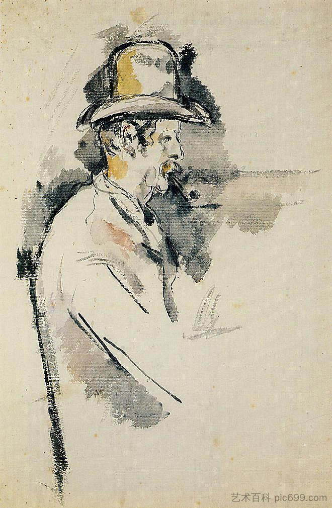 拿着烟斗的男人 Man with a Pipe (1895),保罗·塞尚