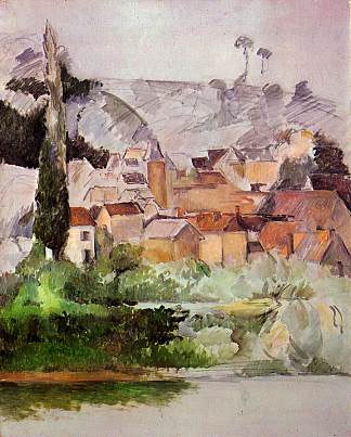 棉兰城堡和村庄 Medan Chateau and Village (1885)，保罗·塞尚