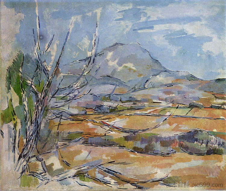 圣维克多山 Mont Sainte-Victoire (1890),保罗·塞尚