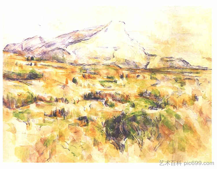 圣维克多山 Mont Sainte-Victoire (1902)，保罗·塞尚