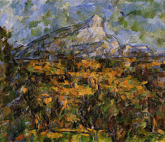 圣维克多山 从莱斯劳夫斯看 Mont Sainte-Victoire Seen from les Lauves (c.1906)，保罗·塞尚