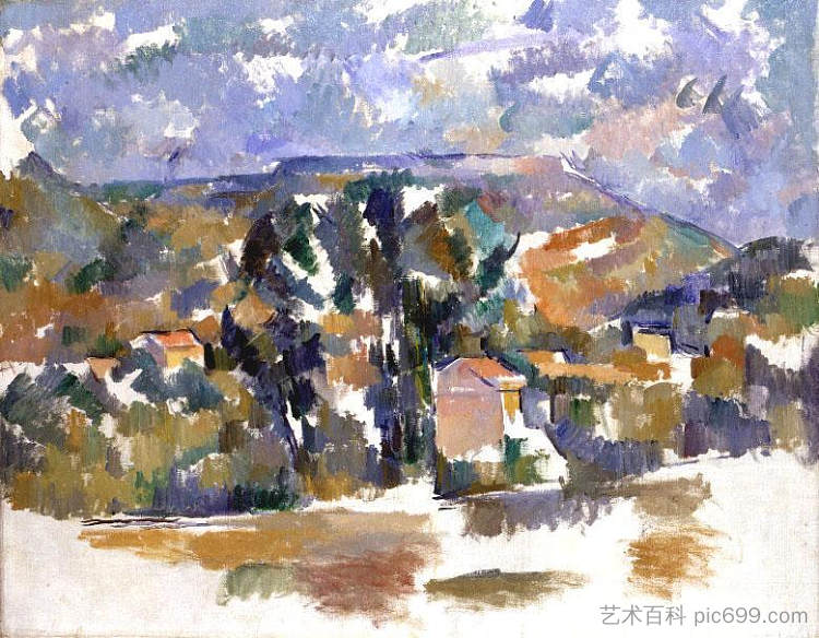 圣维克多山 从莱斯劳夫斯看 Mont Sainte-Victoire Seen from les Lauves (1905),保罗·塞尚