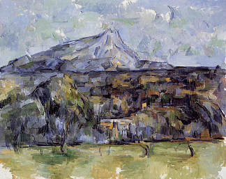 圣维克多山 从莱斯劳夫斯看 Mont Sainte-Victoire Seen from les Lauves (c.1906)，保罗·塞尚