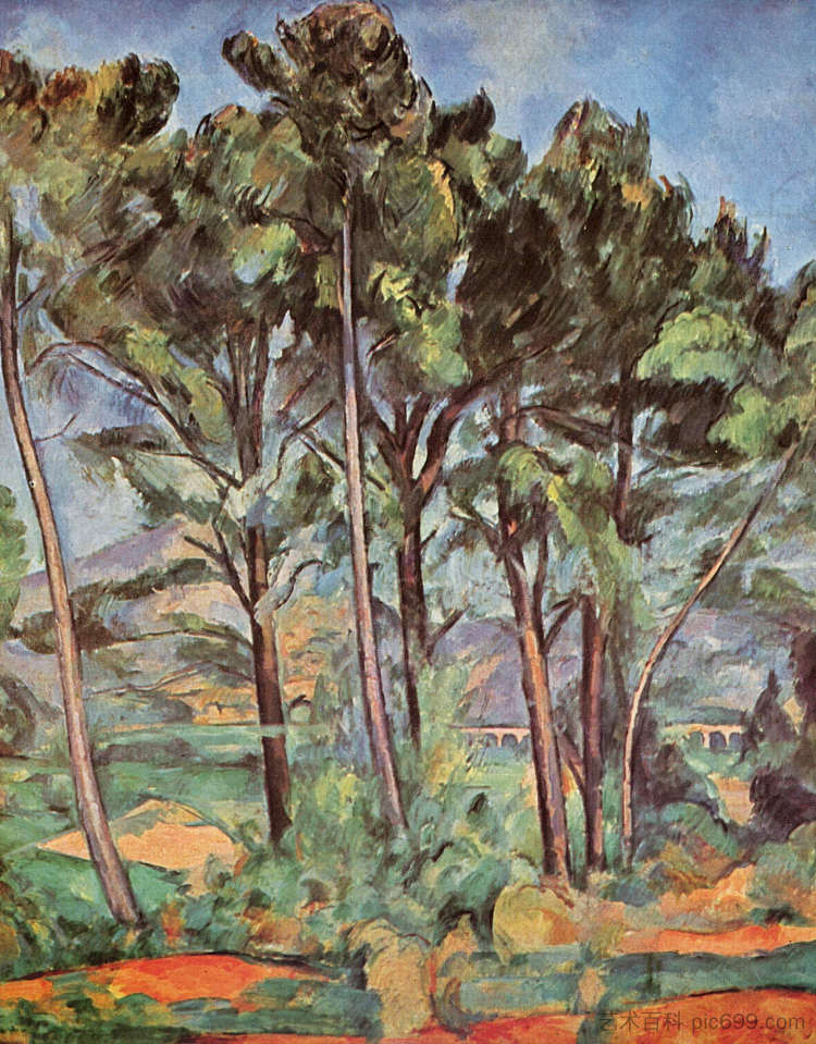 松树和渡槽 Pine and Aqueduct (c.1900),保罗·塞尚