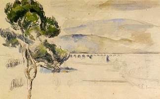 弧形谷的松树 Pine Tree in the Arc Valley (c.1885)，保罗·塞尚