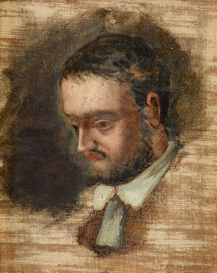 Portrait of Emile Zola Portrait of Emile Zola (1864)，保罗·塞尚