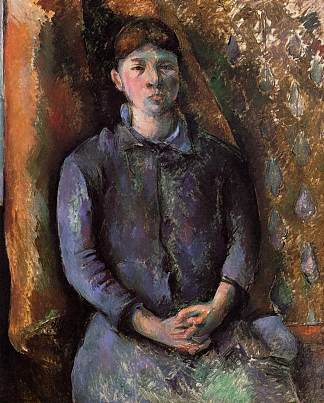 塞尚夫人的肖像 Portrait of Madame Cezanne (c.1886)，保罗·塞尚