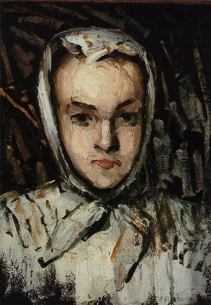 玛丽·塞尚的肖像，艺术家的妹妹 Portrait of Marie Cezanne, the Artist's Sister (1867)，保罗·塞尚