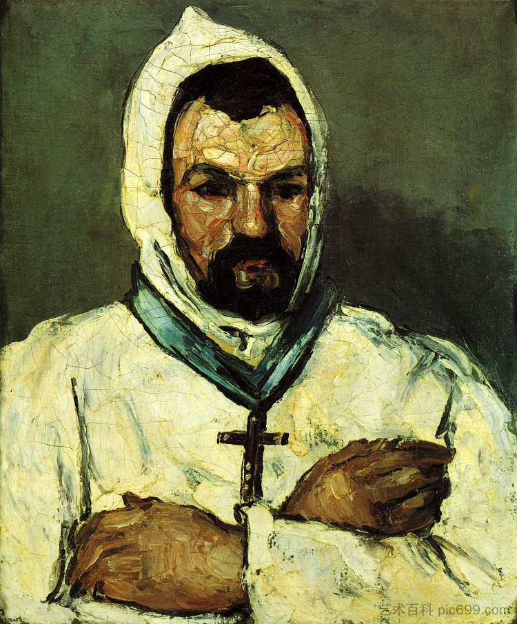 多米尼克叔叔修士的肖像 Portrait of Uncle Dominique as a Monk (c.1866),保罗·塞尚