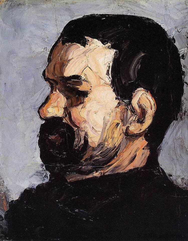 多米尼克叔叔的侧面肖像 Portrait of Uncle Dominique in Profile (1866),保罗·塞尚