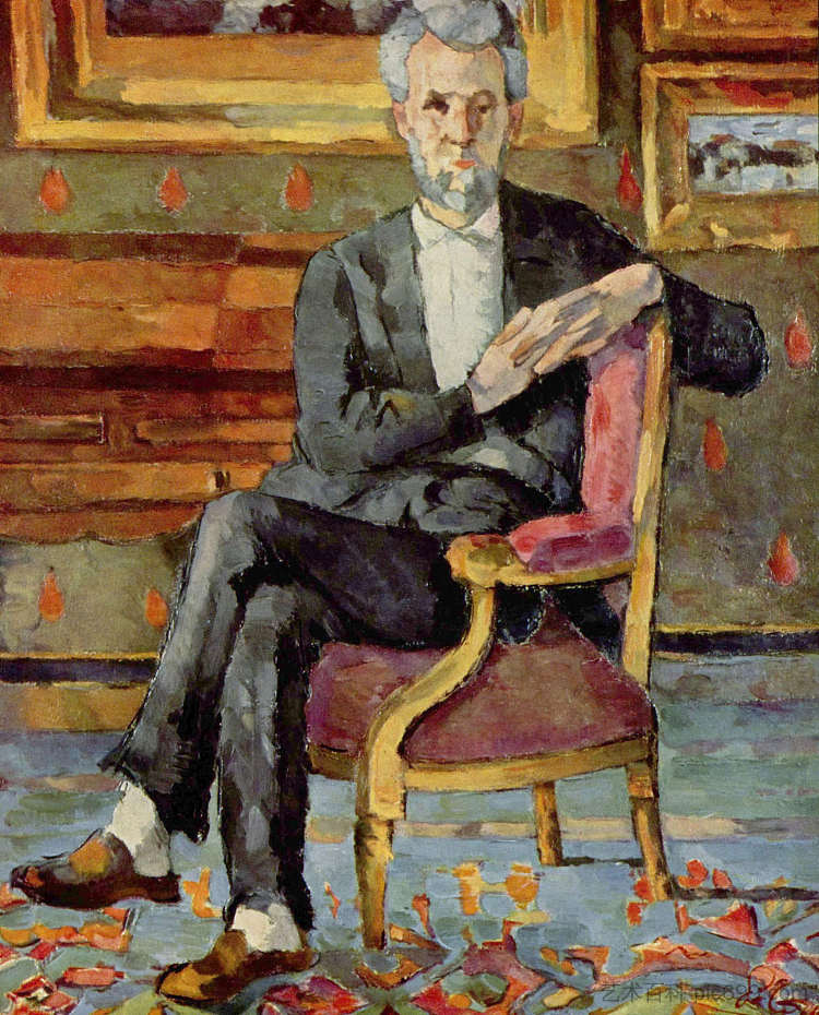 维克多·乔凯的肖像,坐着 Portrait of Victor Chocquet, Seated (c.1877),保罗·塞尚