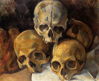 头骨金字塔 Pyramid of skulls (c.1900)，保罗·塞尚