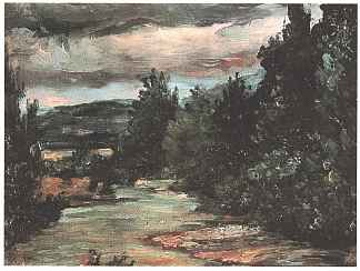 平原上的河流 River in the plain (1868)，保罗·塞尚
