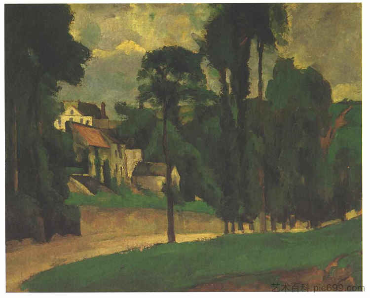 蓬图瓦兹之路 Road at Pontoise (1875),保罗·塞尚