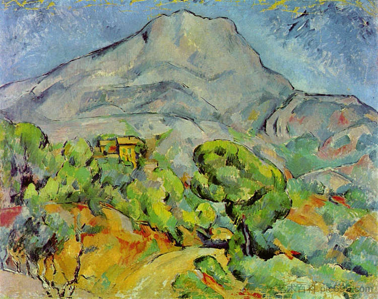 圣维克多山附近的路 Road near Mont Sainte-Victoire (c.1902),保罗·塞尚