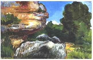 岩石 Rocks (1867)，保罗·塞尚