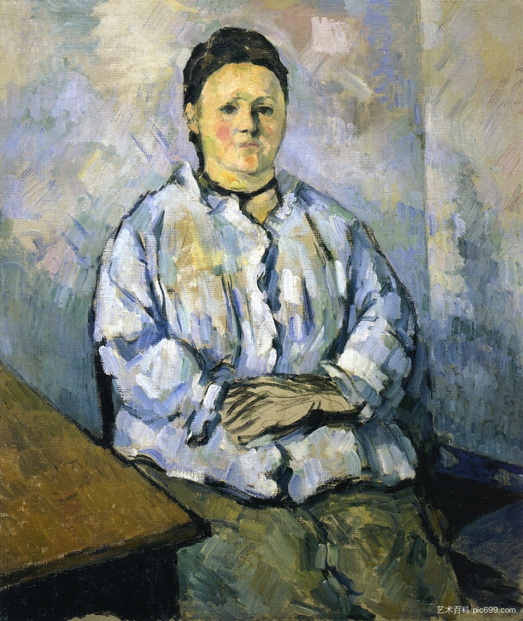 坐着的女人 Seated Woman (1879)，保罗·塞尚