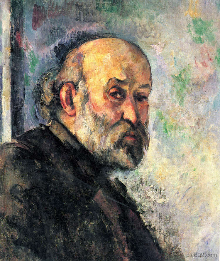自画像 Self-Portrait (c.1895),保罗·塞尚