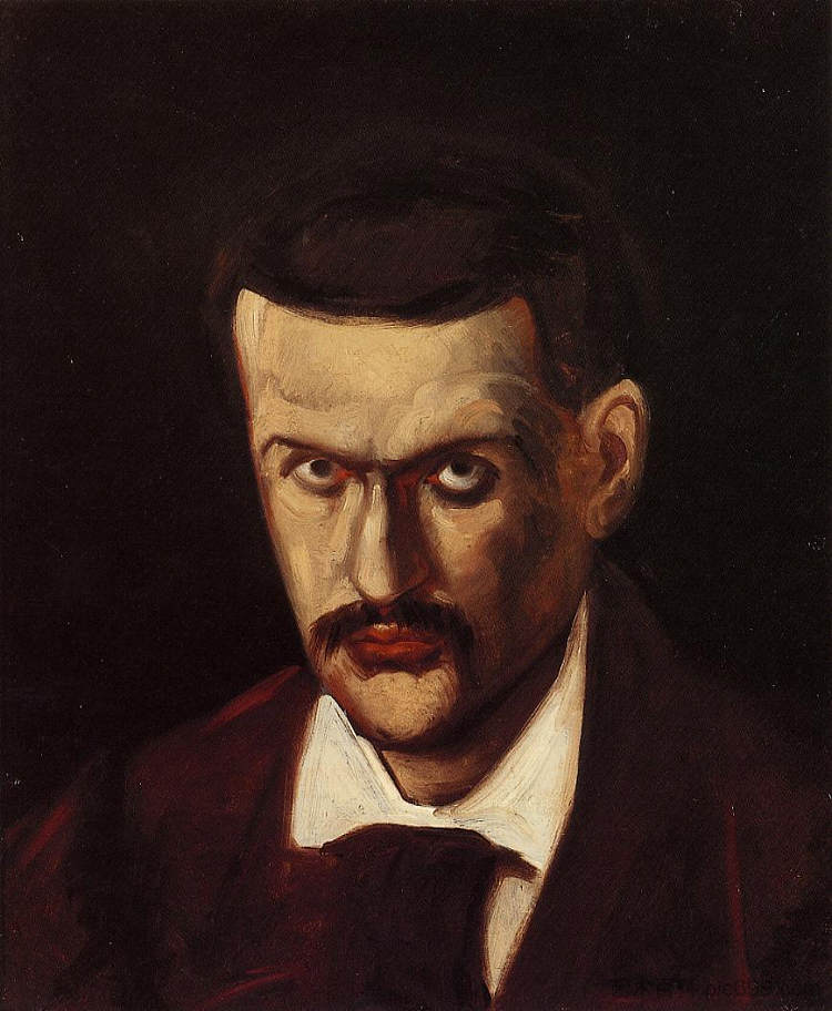 自画像 Self-Portrait (1864),保罗·塞尚